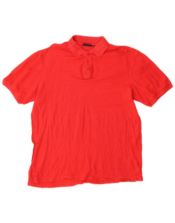 Tricou polo pentru bărbați FILA IT 52 Bumbac roșu mare