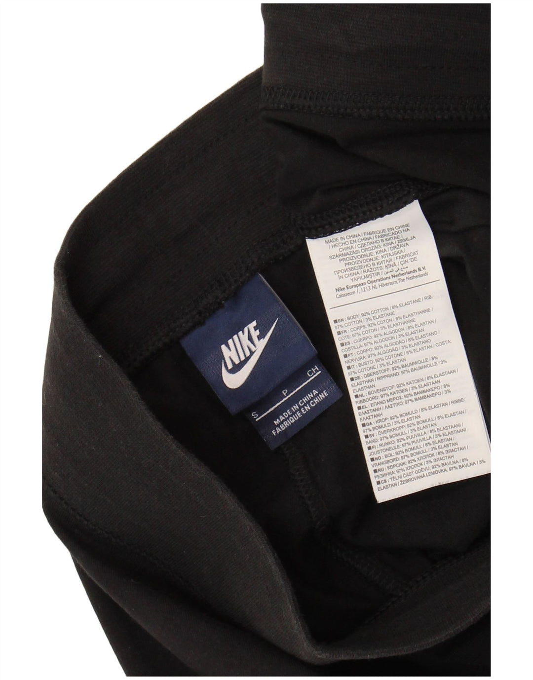 Pantaloni scurti sport NIKE pentru femei UK 10 mici, negru, bumbac