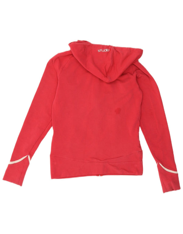 Pulover Nike Studio Zip pentru femei UK 8/10 Bumbac roșu mic