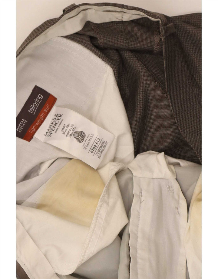Marks & Spencer Pantaloni drepti pentru bărbați L38 L31 Lână nouă gri