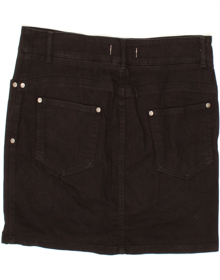 BENETTON Womens Denim Skirt IT 44 Medium W30  Black Cotton Vintage Benetton and Second-Hand Benetton from Messina Hembry 