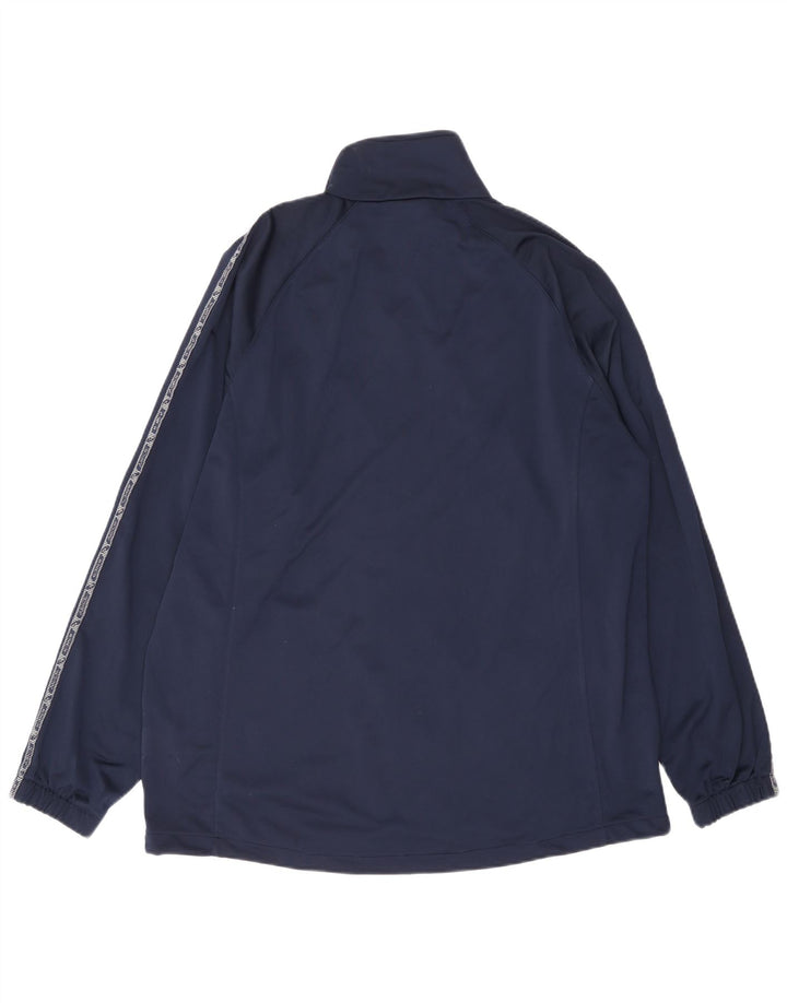 Jachetă de top pentru trening grafic Asics pentru bărbați XL, poliester bleumarin