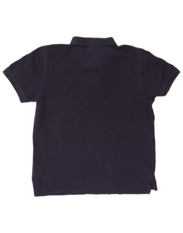 Cămașă polo Pierre Cardin pentru bărbați, cu formă normală, din bumbac albastru bleumarin mediu