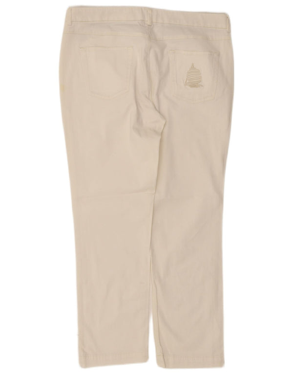 Marina Yachting Pantaloni tăiați drept pentru femei IT 48 XL W34 L23 Alb