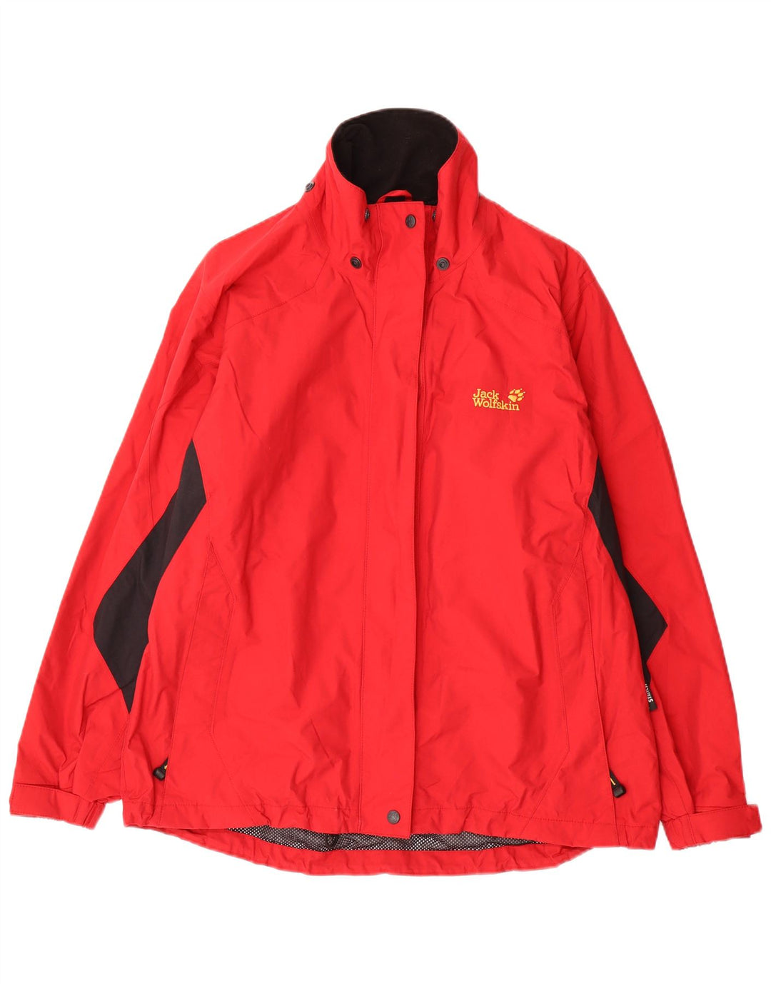 JACK WOLFSKIN Jachetă de ploaie supradimensionată pentru femei UK 18 XL Roșu Colorblock