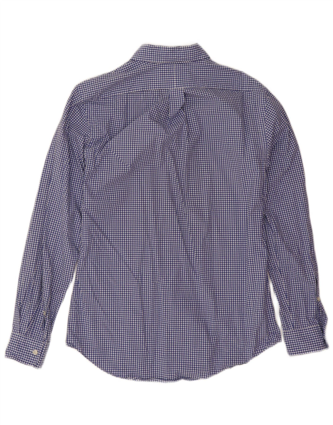 Cămașă pentru bărbați Ralph Lauren, slim fit, din bumbac vichy albastru mediu