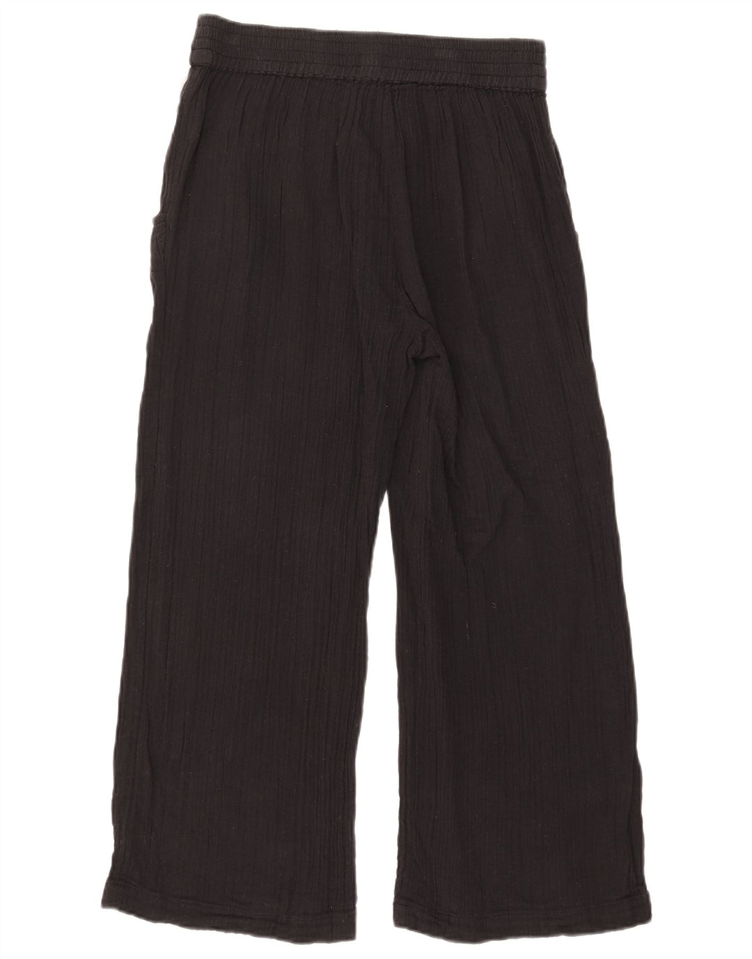 Pantaloni tăiați pentru femei Rip Curl, cu picioare largi, L30 L24, bumbac negru