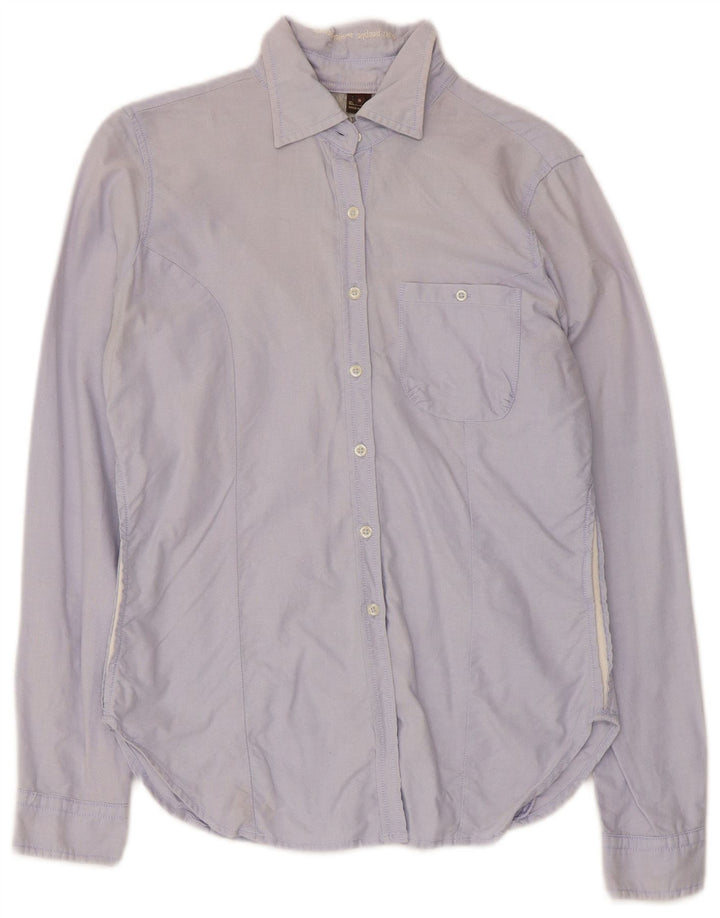 Cămașă Napapijri pentru femei UK 10 Small Blue Bumbac