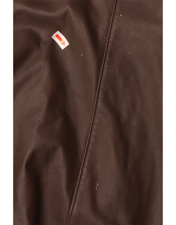 Jachetă de piele pentru bărbați VINTAGE IT 48 din piele maro medie