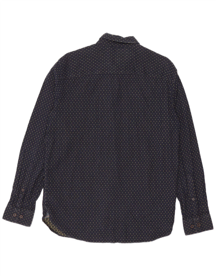 Cămașă pentru bărbați Joules Classic Fit Bumbac cu dungi albastru bleumarin mediu