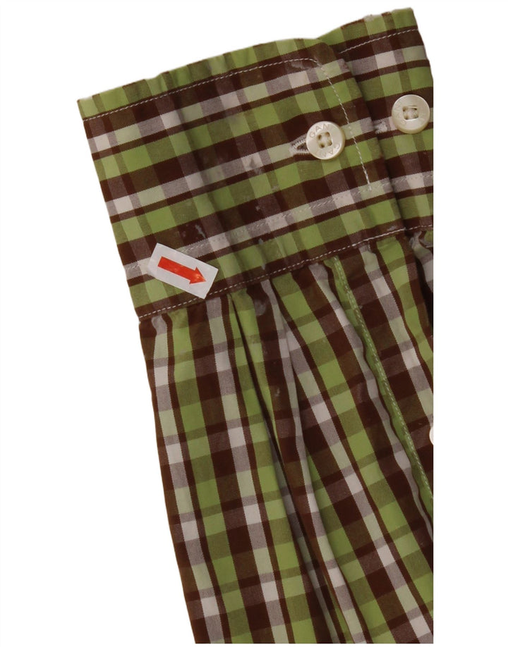 Cămașă de flanel pentru bărbați GANT, de culoare verde medie, din bumbac