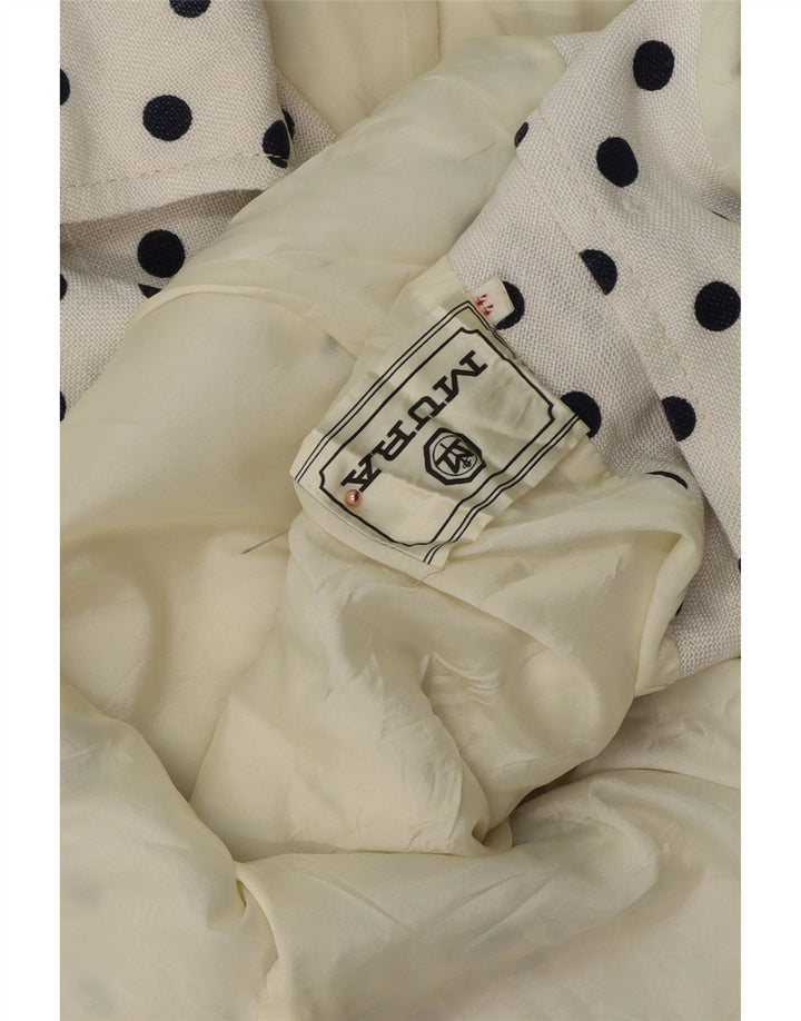 Jachetă vintage pentru femei cu 5 nasturi IT 44 Medium White Polka Dot