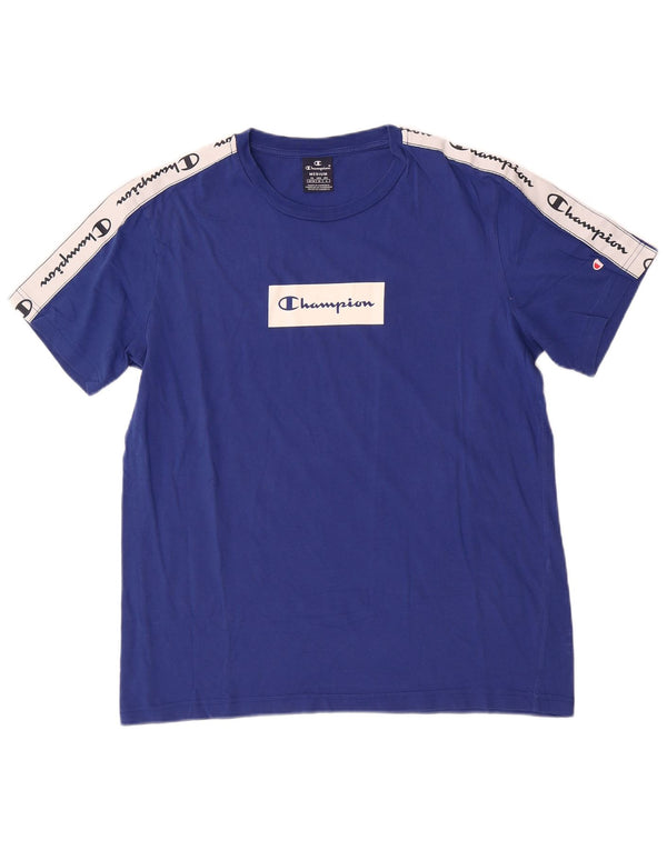 Tricou grafic pentru bărbați Champion Top Medium Blue Colorblock