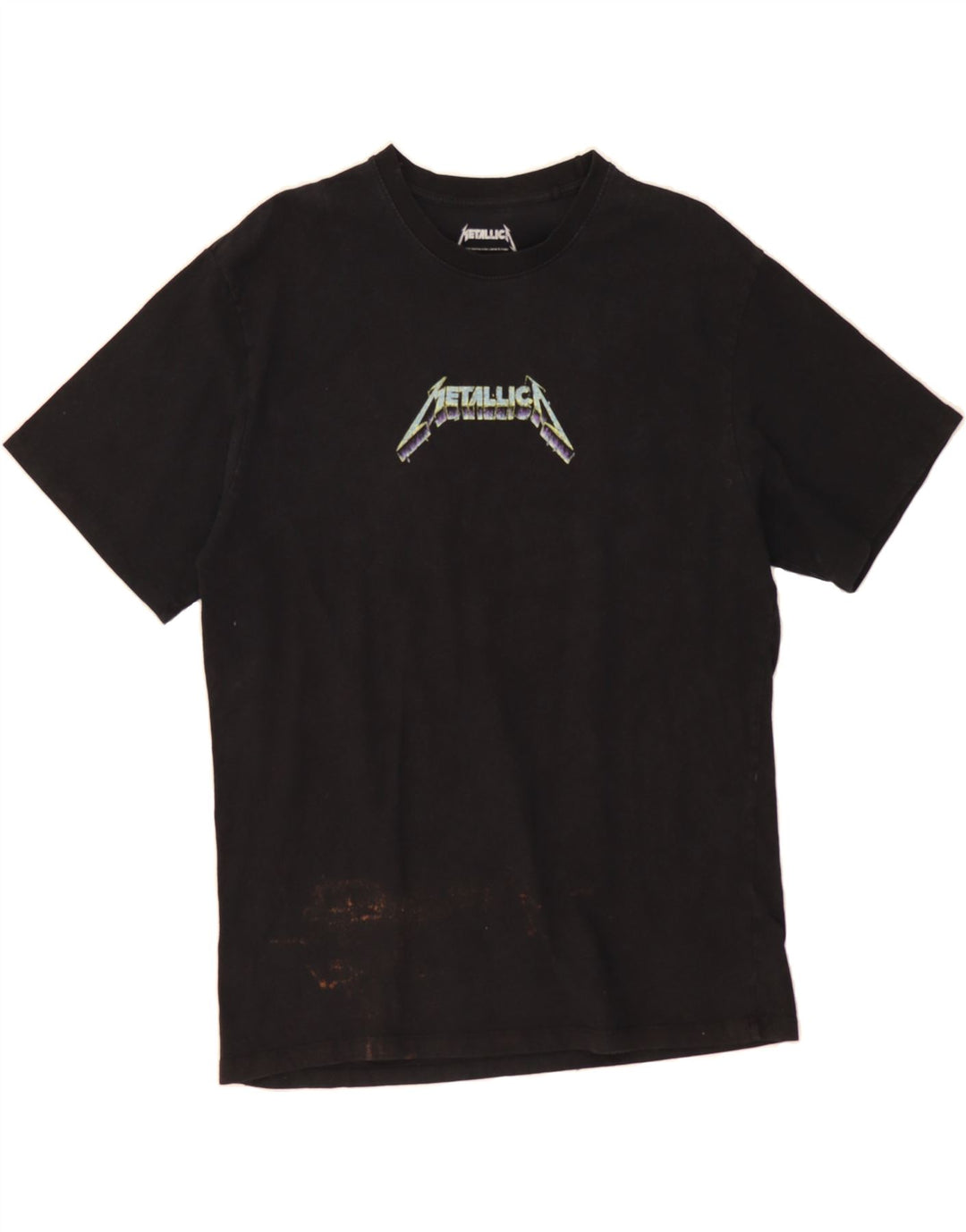PULL & BEAR Mens Graphic T-Shirt Top Large Black Vintage Pull & Bear and Second-Hand Pull & Bear from Messina Hembry 