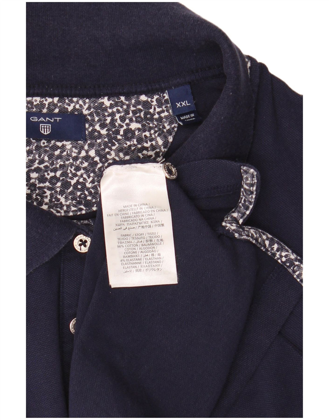 Tricou polo Gant pentru femei 2XL bumbac bleumarin