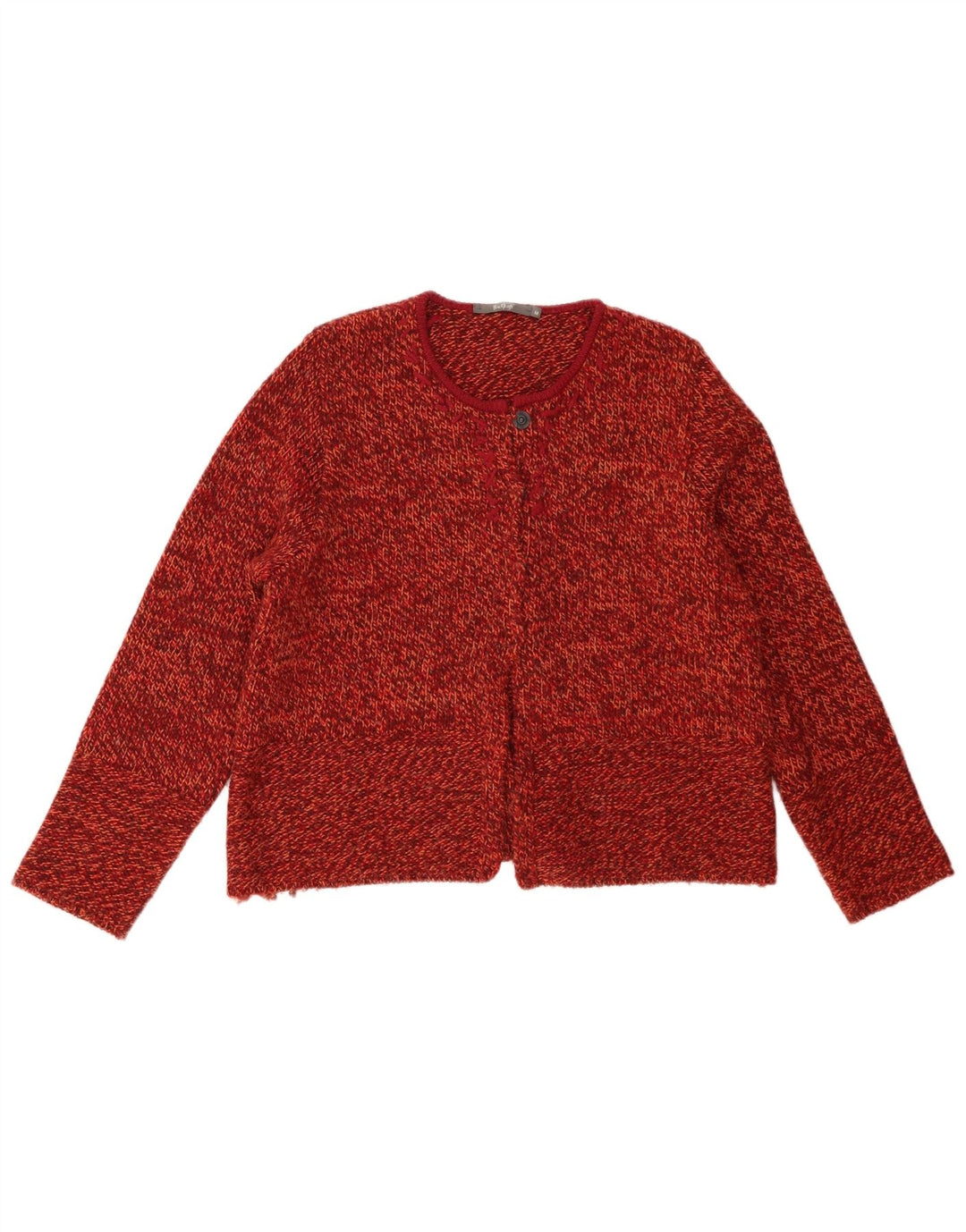 Pulover cardigan pentru femei în culise UK 14 portocaliu mediu cu pete din poliacrilic
