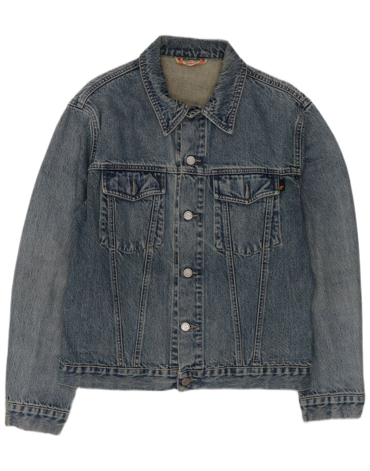 Jachetă de blugi vintage pentru bărbați UK 36 mic, albastru, bumbac