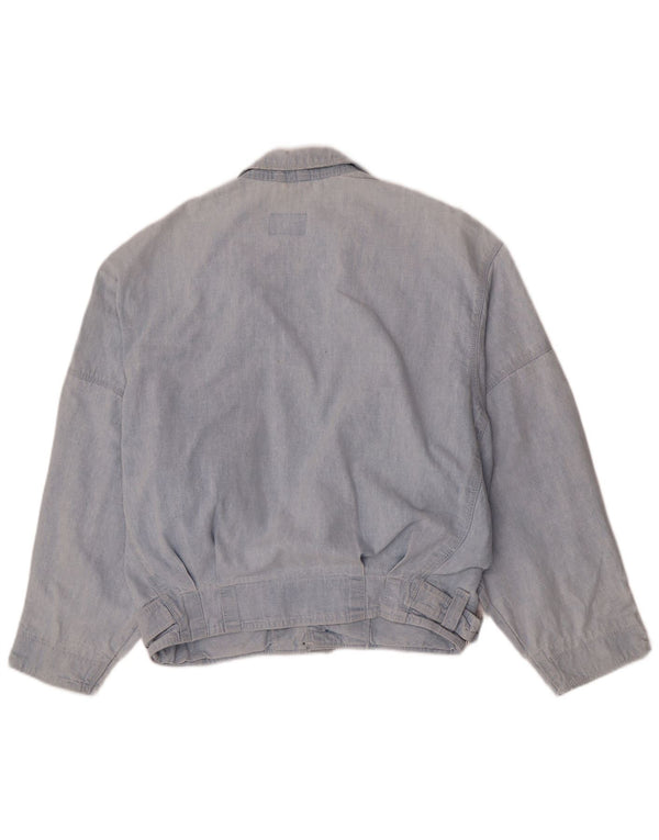 Jachetă Bomber de blugi vintage pentru bărbați UK 36 Small Blue