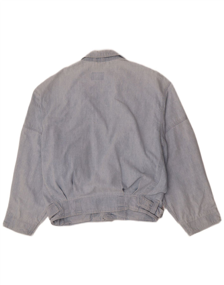 Jachetă Bomber de blugi vintage pentru bărbați UK 36 Small Blue