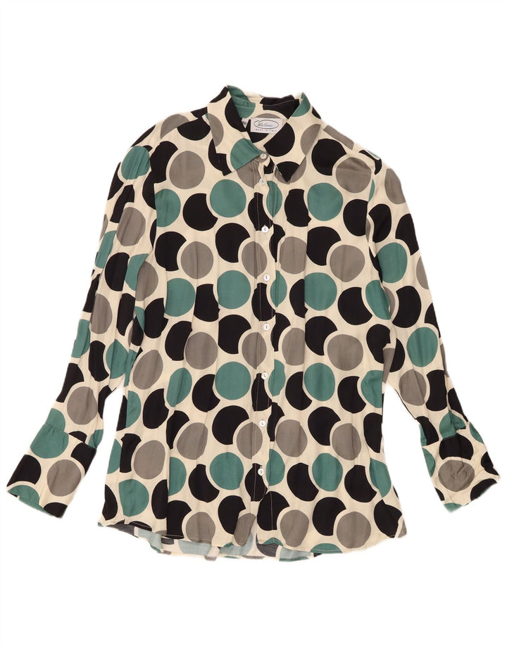 Bluză Cămașă Vintage Femei IT 48 XL Multicolor Geometric