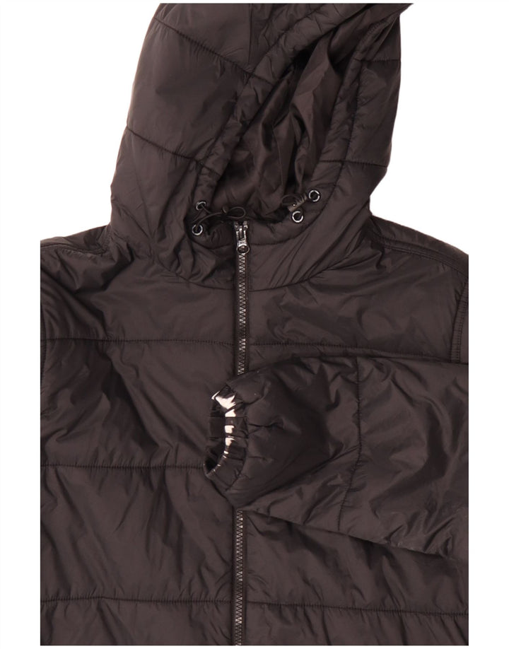 Jachetă căptușită cu glugă pentru bărbați VANS UK 36 Mic Nylon negru