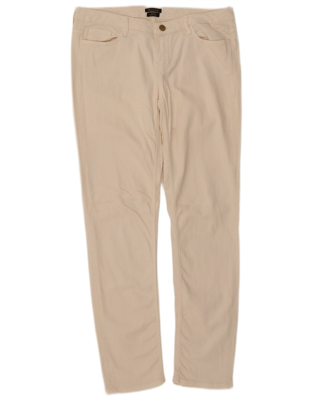 Blugi slim pentru femei Massimo Dutti EU 42 Large W32 L30 Bumbac alb