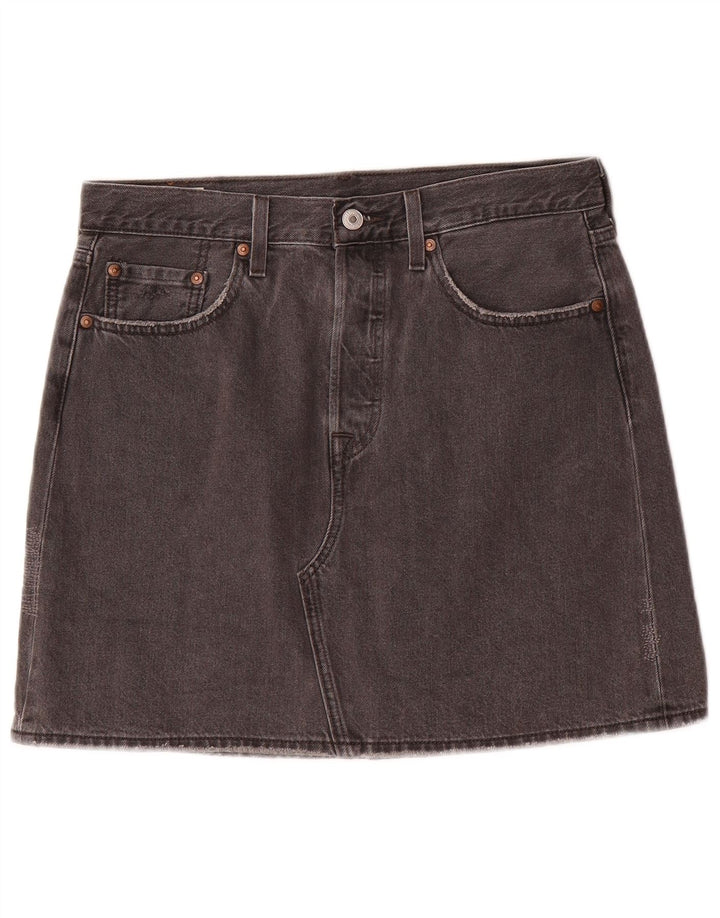 Fusta mini denim pentru femei LEVI'S W30 bumbac maro mediu