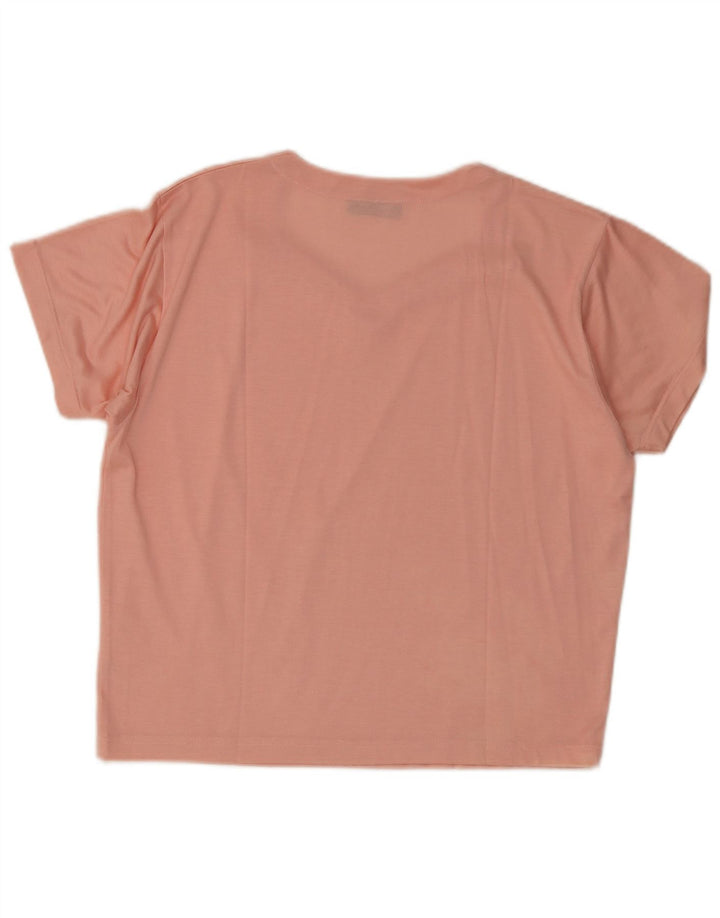 Tricou Vintage pentru femei Top UK 14 Medium Pink Viscose