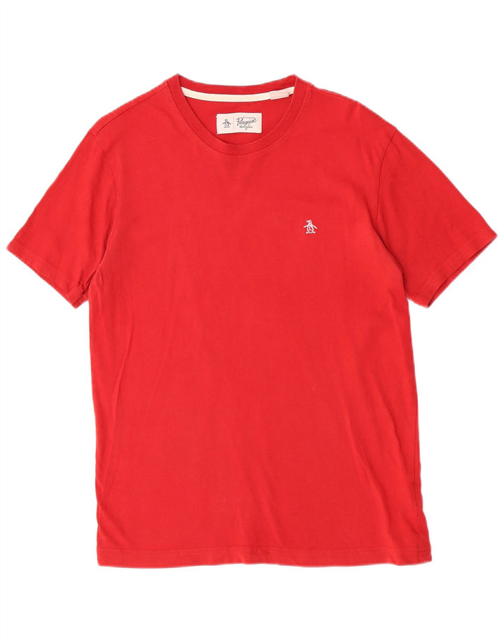 Tricou pentru bărbați Penguin Top mic, roșu, bumbac