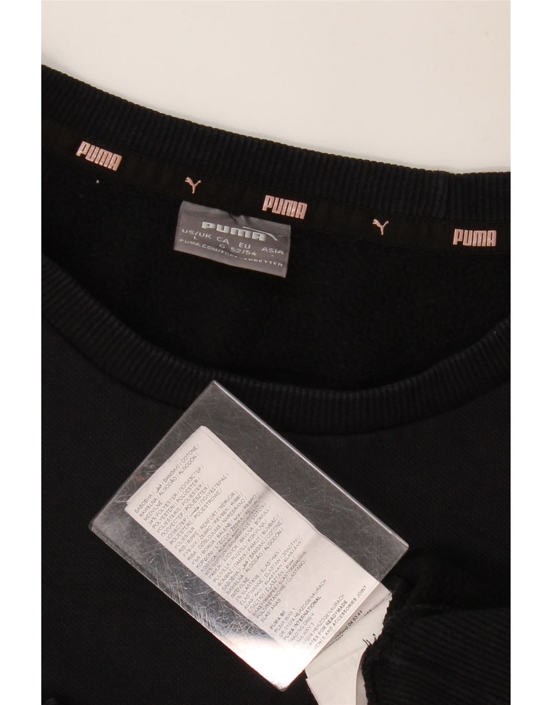 Pulover grafic pentru bărbați Puma, bumbac mare, negru