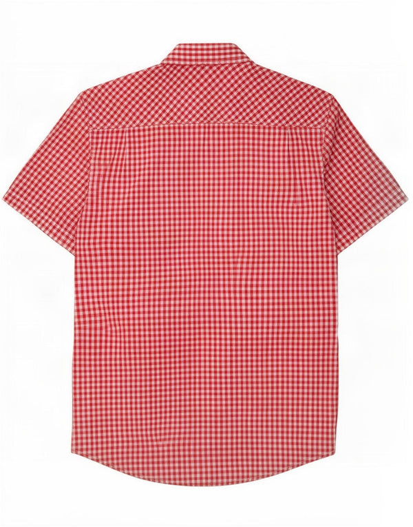 Cămașă cu mânecă scurtă pentru bărbați Ben Sherman Heritage, mare, roșu, din bumbac
