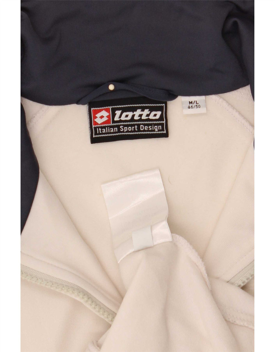 Jachetă de trening pentru bărbați Lotto IT 46/50 Medium White Colorblock Poliester
