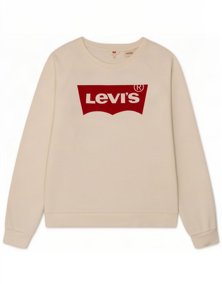 Pulover Levi's pentru bărbați cu grafică, bumbac alb mediu