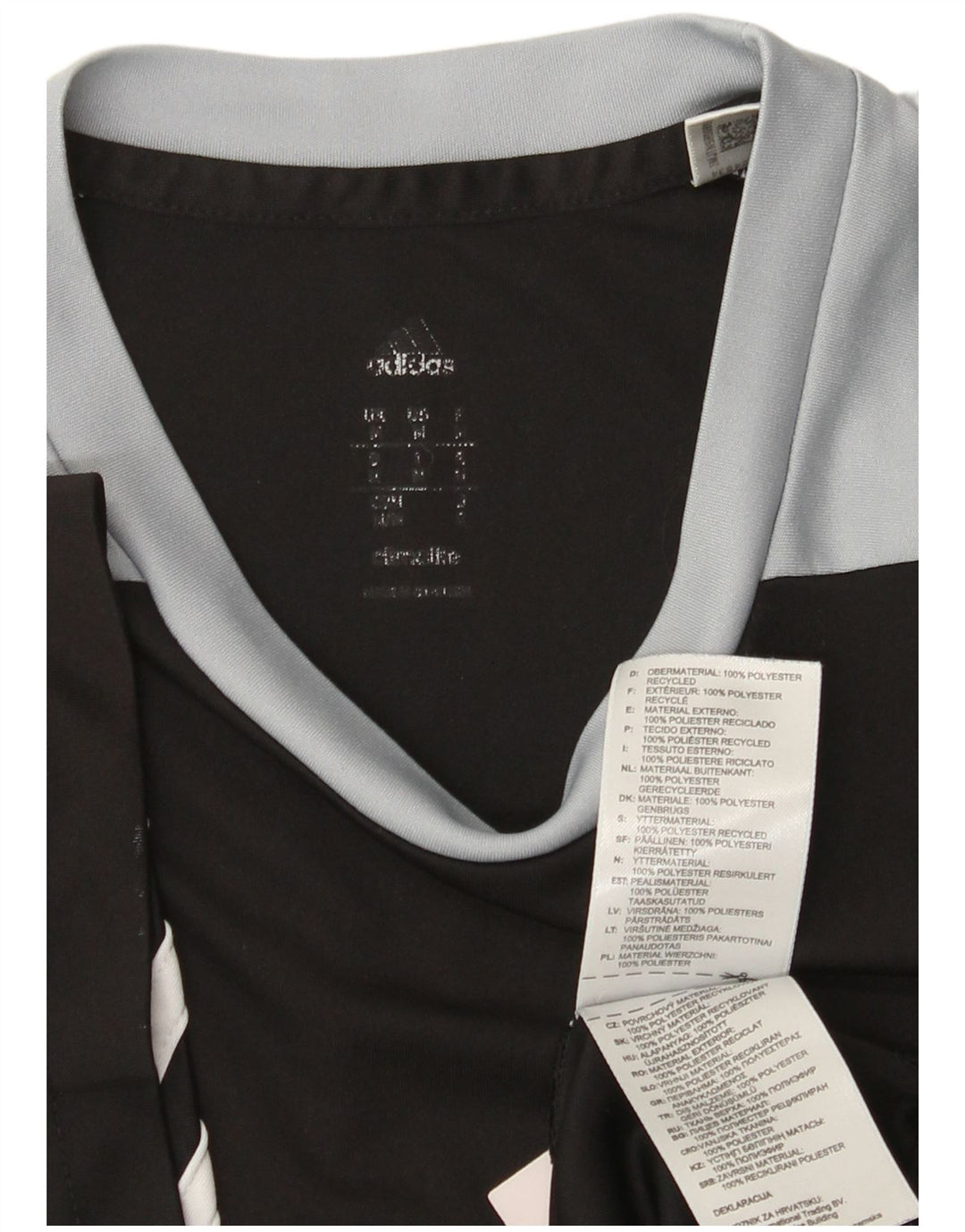 Tricou Adidas Climalite pentru bărbați Top Mediu Negru Poliester Colorblock