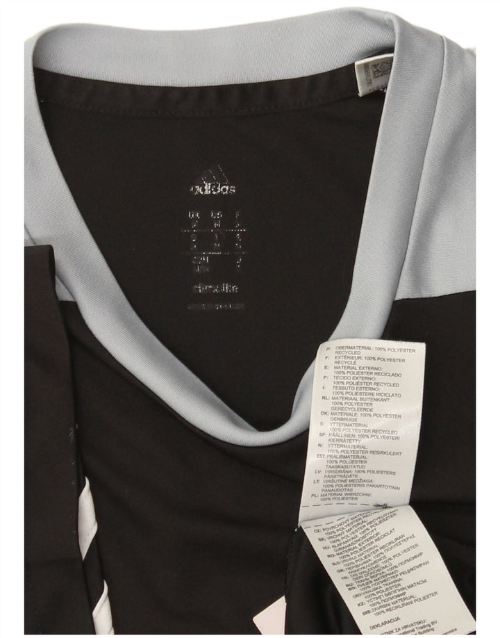 Tricou Adidas Climalite pentru bărbați Top Mediu Negru Poliester Colorblock