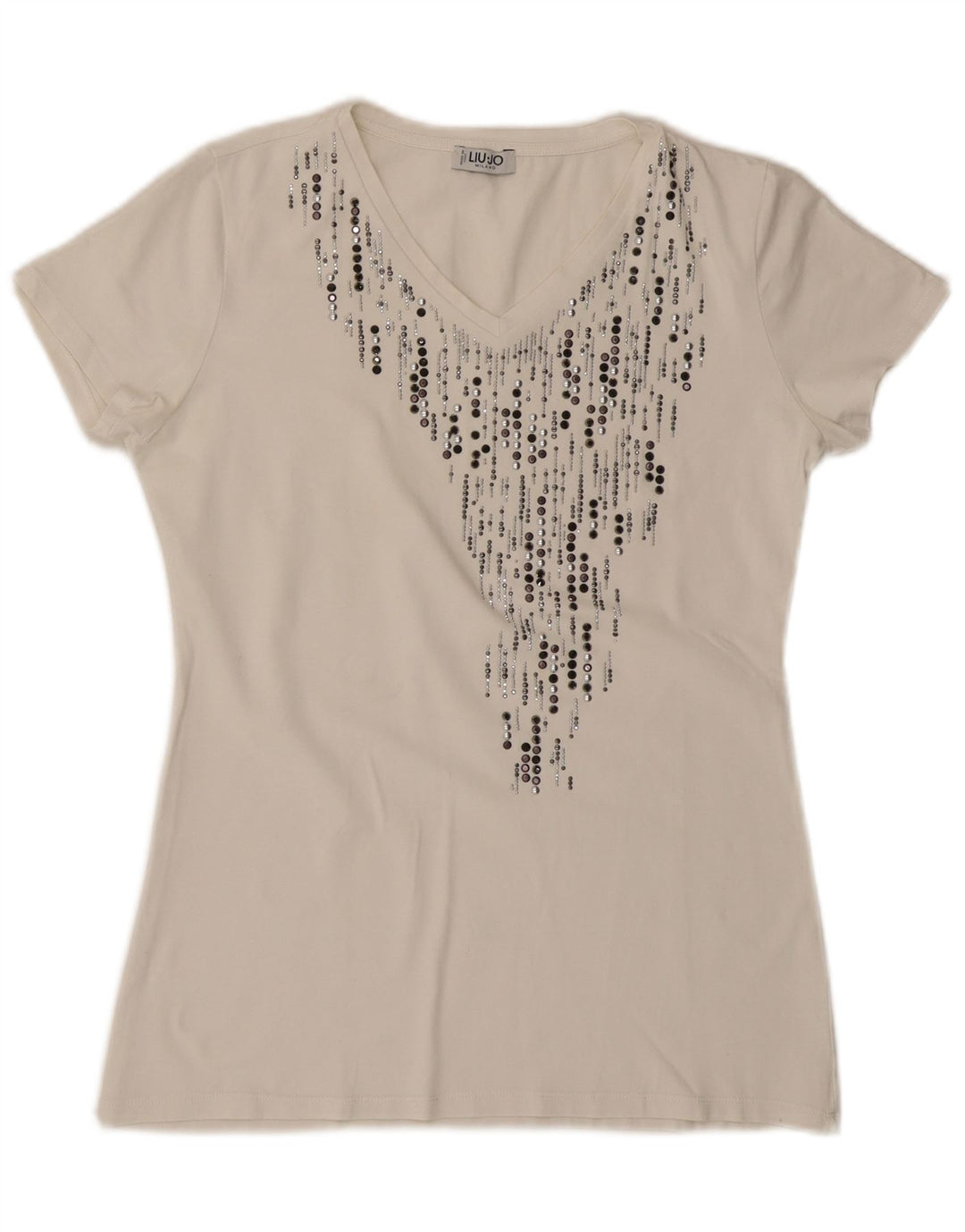 Tricou Milano pentru femei LIU JO Top UK 12 Medium White