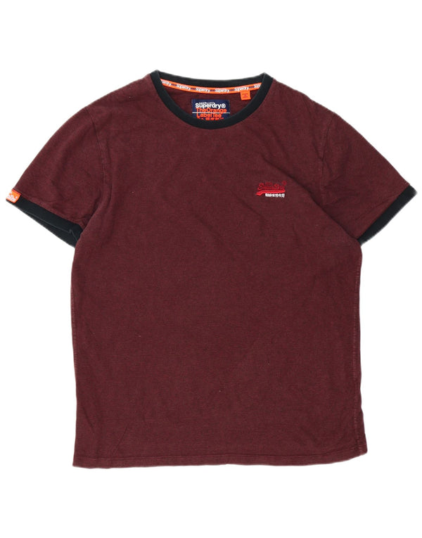SUPERDRY Tricou Bărbați Top XL Bumbac Burgundy