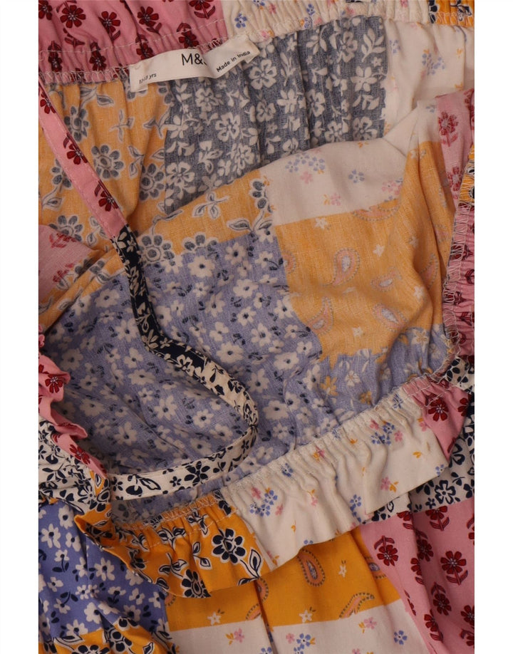 Rochie de soare pentru fete Marks & Spencer 12-13 ani, bumbac mozaic multicolor