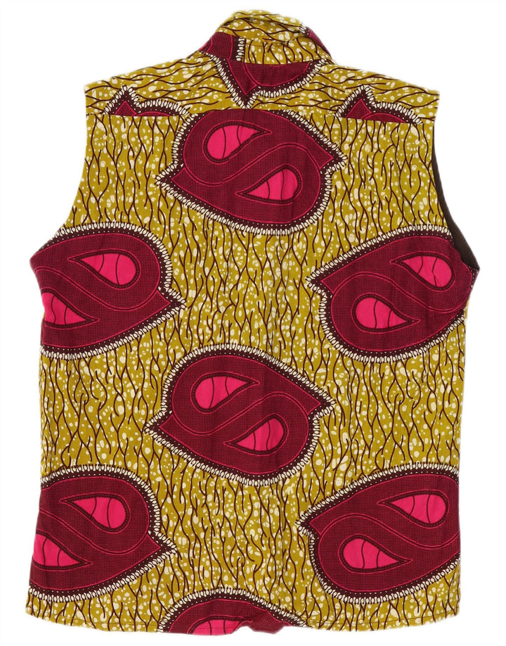 Bluză cămașă vintage pentru femei cu model abstract, UK 18 XL, multicoloră