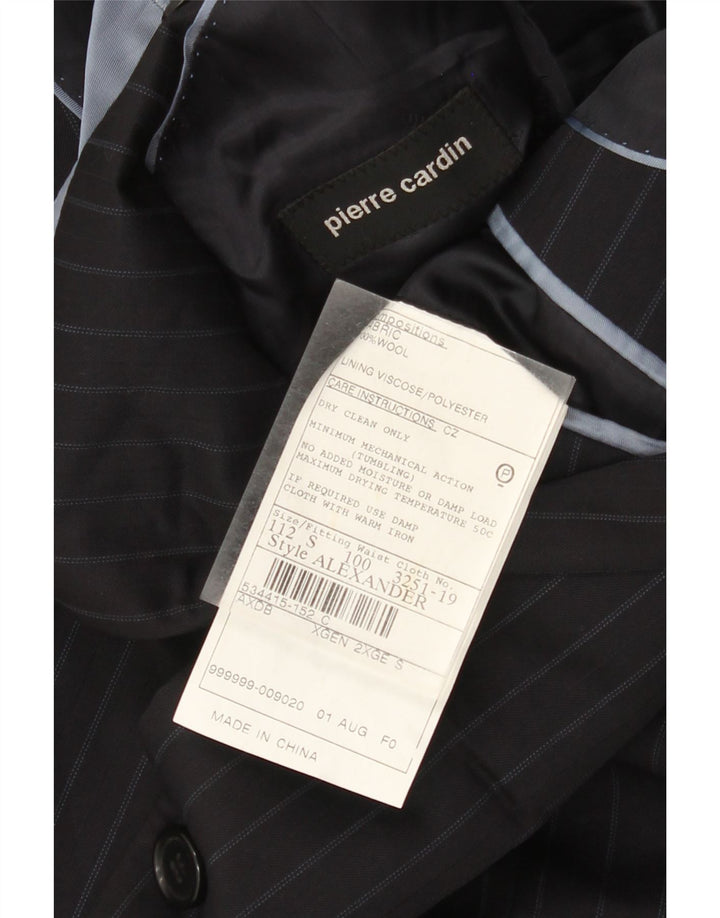 Jachetă blazer pentru bărbați Pierre Cardin cu 2 nasturi UK 44 2XL bleumarin cu dungi