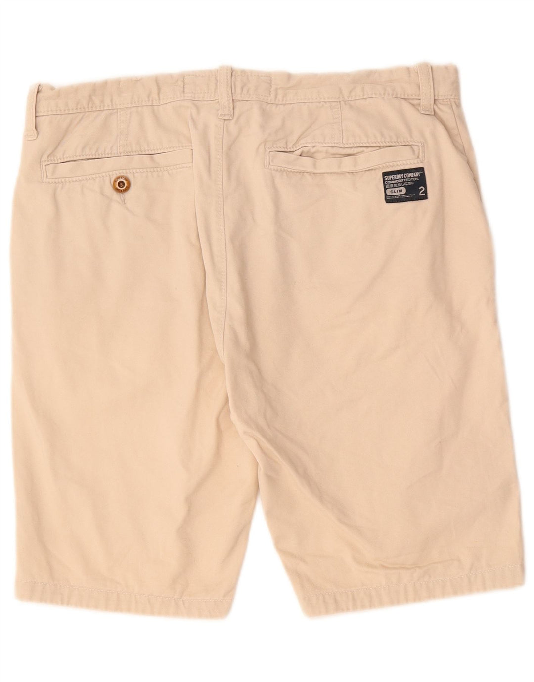 Pantaloni scurți chino Superdry pentru bărbați, mari W34, bumbac, bej