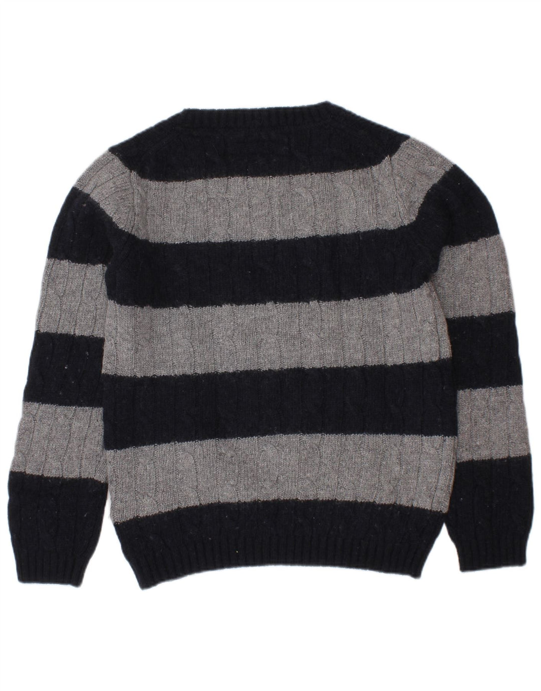 Massimo Dutti Pulover cu decolteu rotund pentru baieti 5-6 ani bleumarin cu dungi