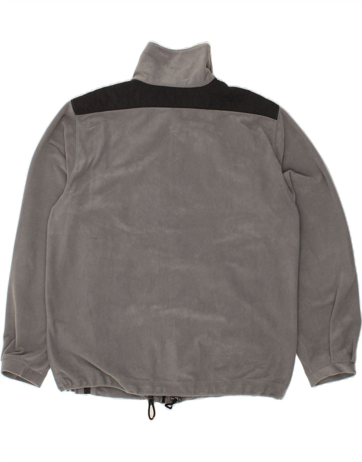 DIADORA Womens Oversized Tracksuit Top Jacket UK 10 Small Grey Striped | Vintage Diadora | Thrift | Second-Hand Diadora | Used Clothing | Messina Hembry 