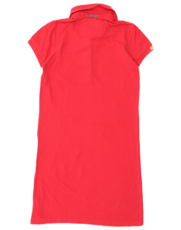 Rochie polo Superdry pentru femei UK 8 Small Pink Bumbac