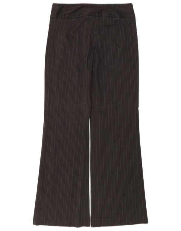 BENETTON Pantaloni casual Flare pentru femei IT 40 Small W26 L29 Gri Pinstripe