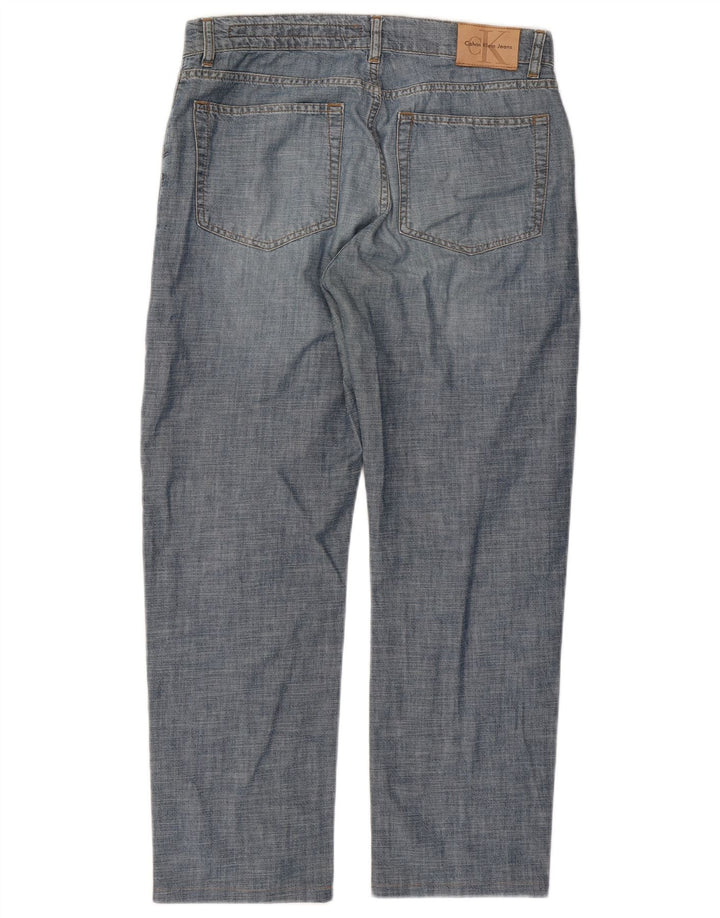 Blugi drepti pentru femei Calvin Klein W32 L27 Bumbac albastru