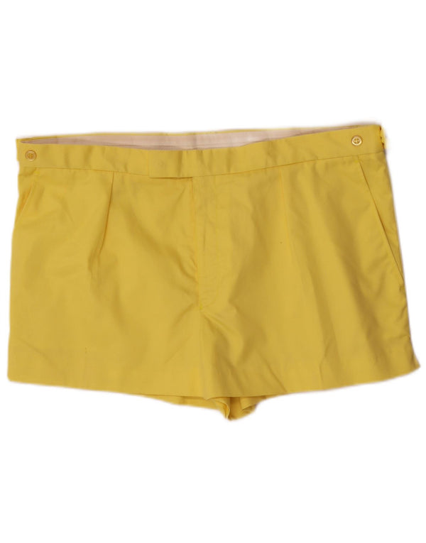 Pantaloni scurți casual Vintage pentru femei IT 50 XL W38 Bumbac galben
