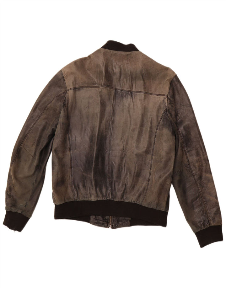 Jachetă de piele pentru bărbați VINTAGE UK 38 Medium Black