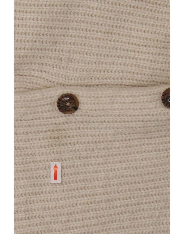 FAT FACE Pulover cardigan supradimensionat pentru femei UK 10 Small White Nylon