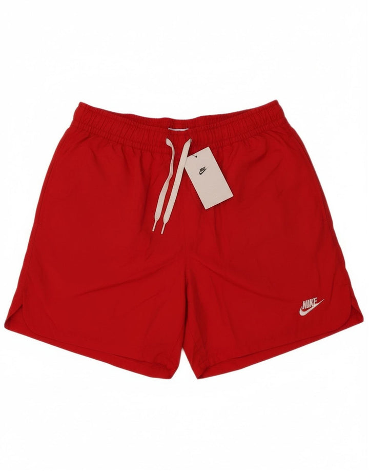 Pantaloni scurți de înot Nike pentru bărbați, poliester roșu mic